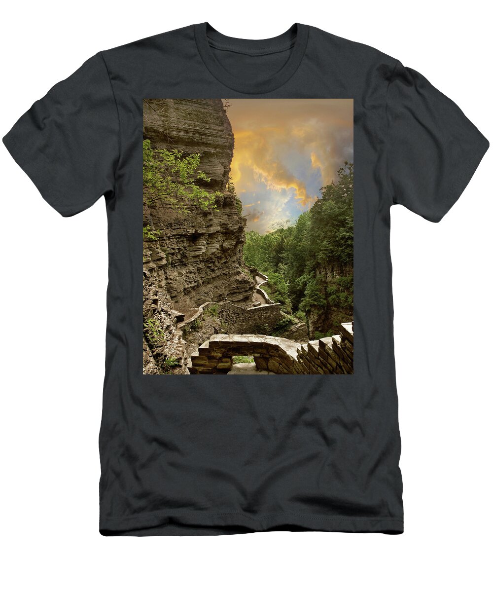 Nature T-Shirt featuring the photograph The Winding Trail by Jessica Jenney