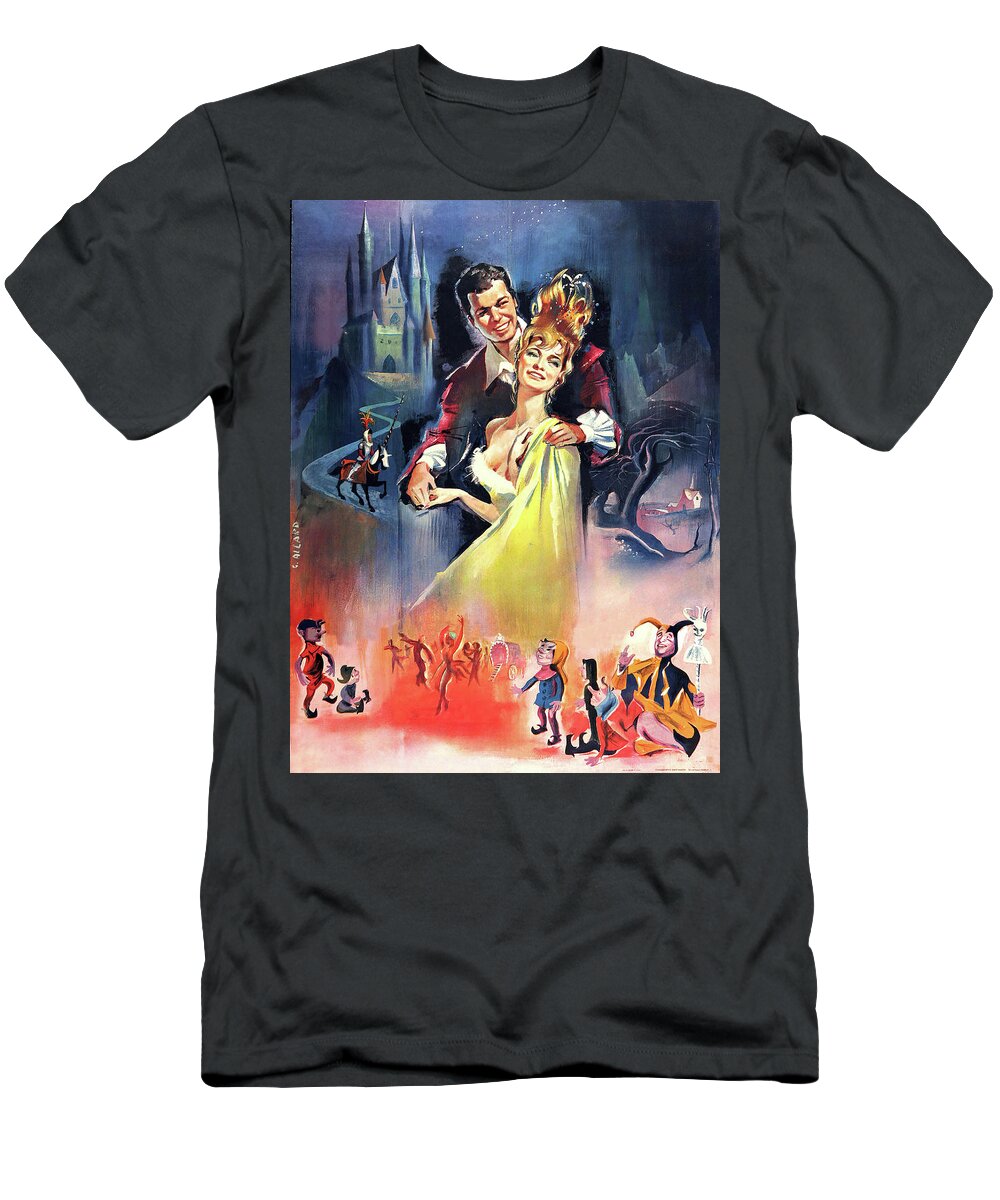 Brothers T-Shirt featuring the painting ''The Wonderful World of the Brothers Grimm'', 1962, painting by Georges Allard by Movie World Posters