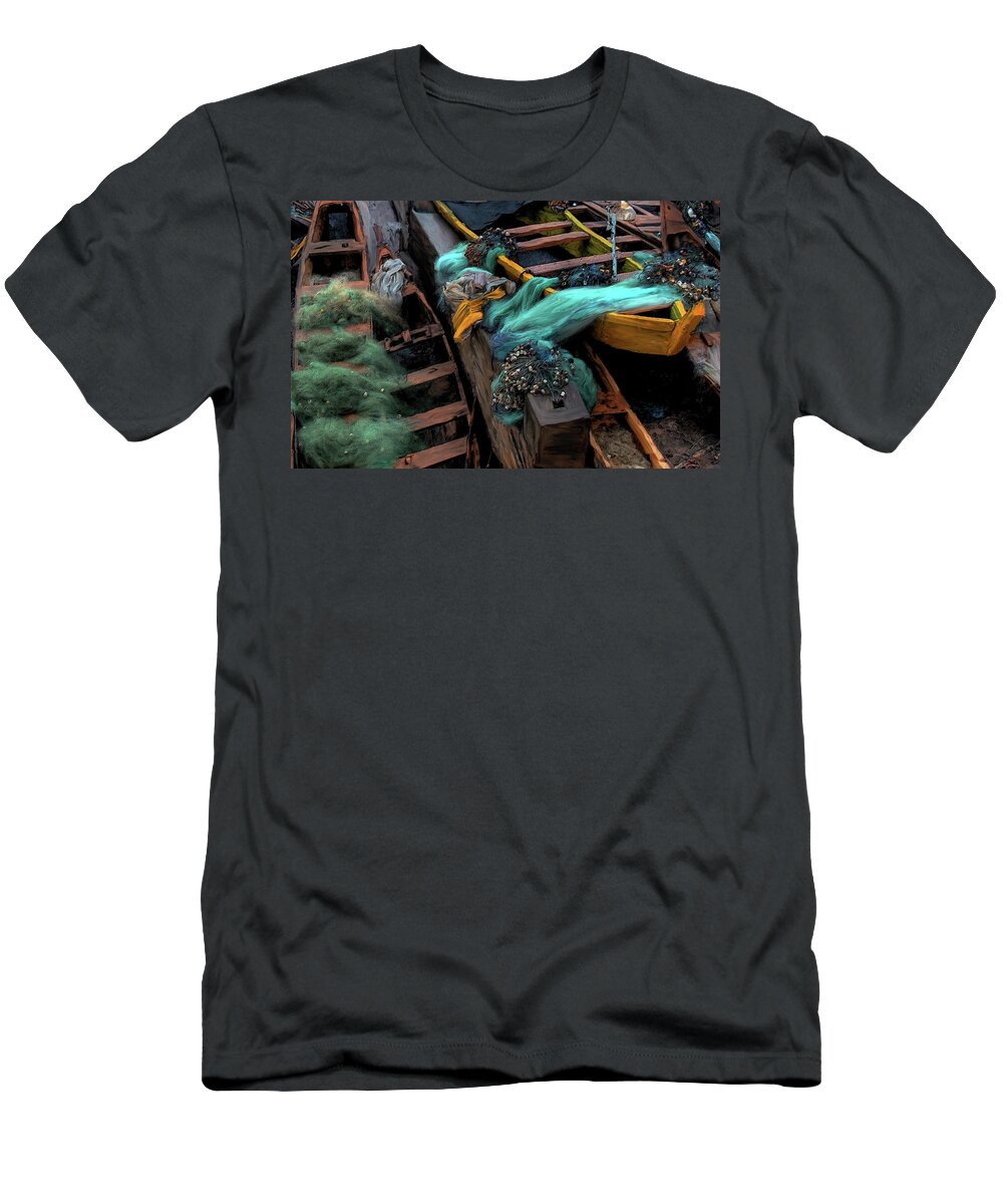 Fishing T-Shirt featuring the photograph The Yellow Boat by Wayne King