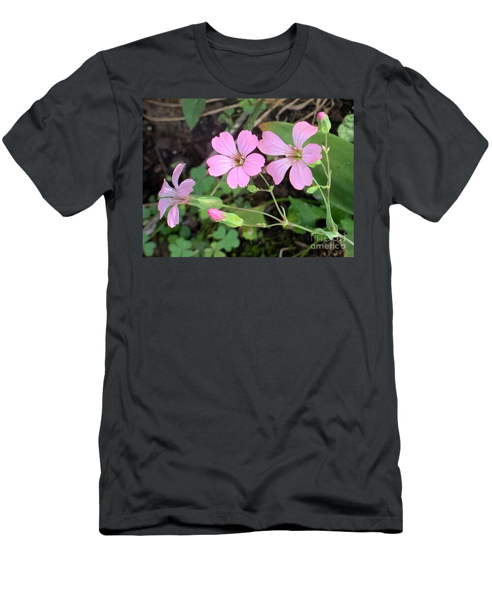 Flowers T-Shirt featuring the photograph Three Blooms by Catherine Wilson
