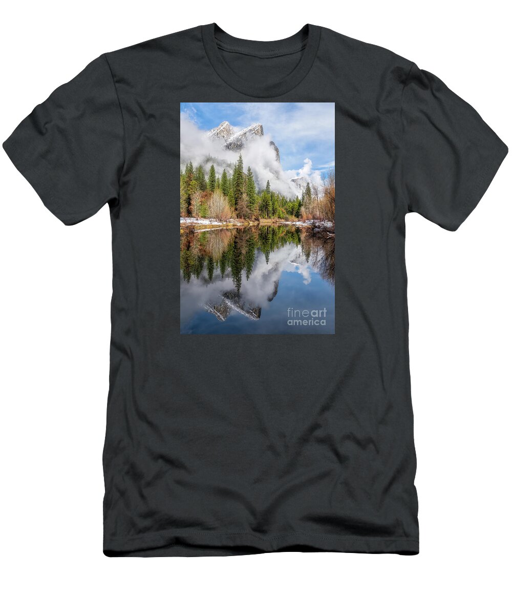 Yosemite T-Shirt featuring the photograph Three Brothers by Alice Cahill