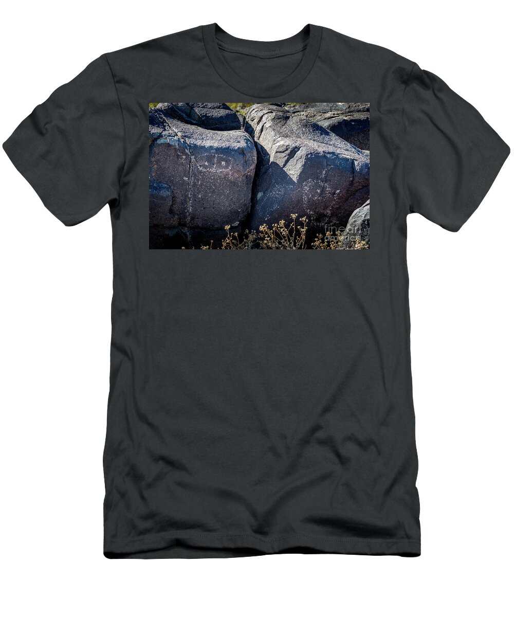 Ancient T-Shirt featuring the photograph Three Rivers Petroglyphs #21 by Blake Webster