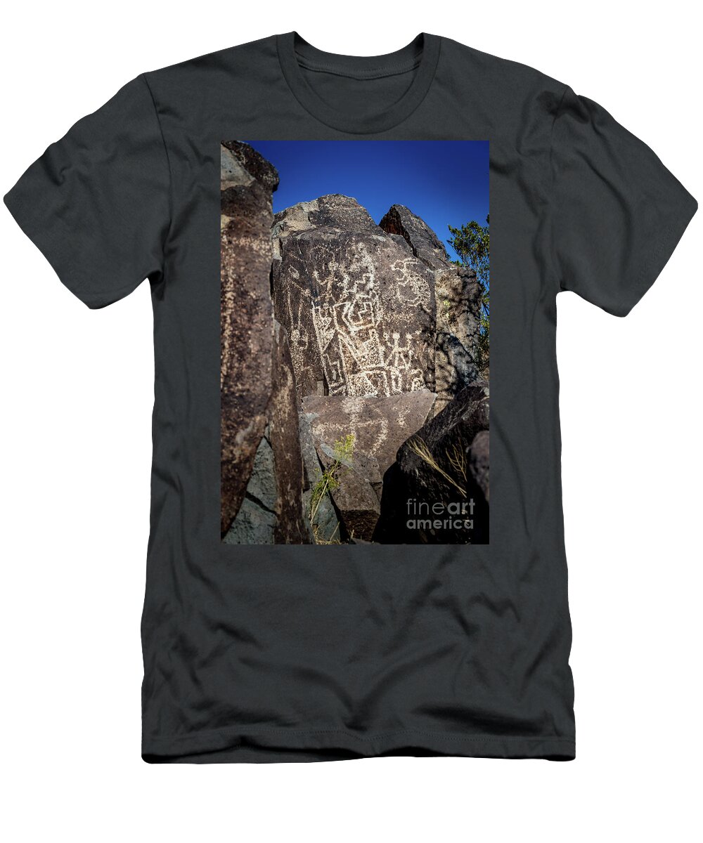 Ancient T-Shirt featuring the photograph Three Rivers Petroglyphs #31 by Blake Webster