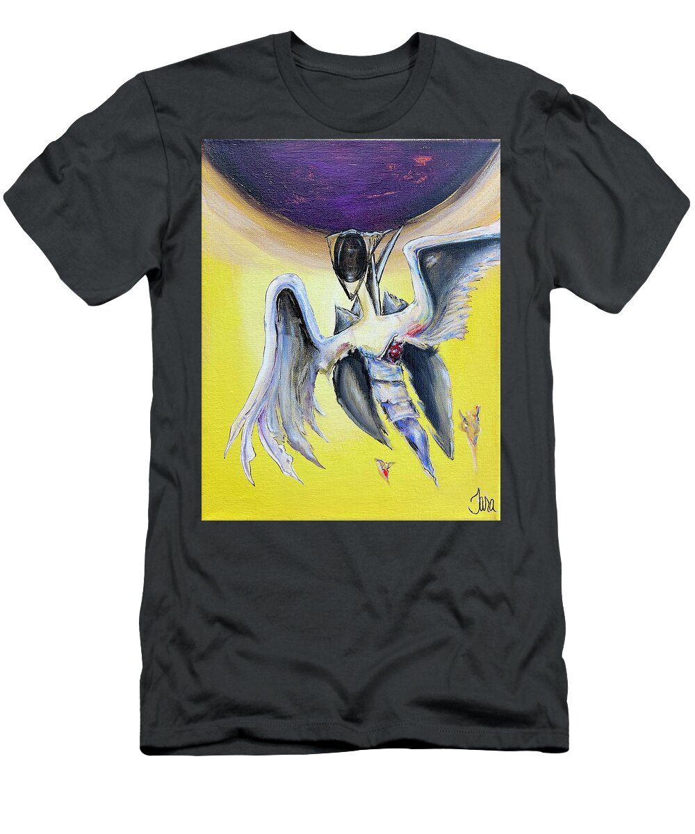 Bizarre T-Shirt featuring the painting Taras Throne Choir by Tara Dunbar