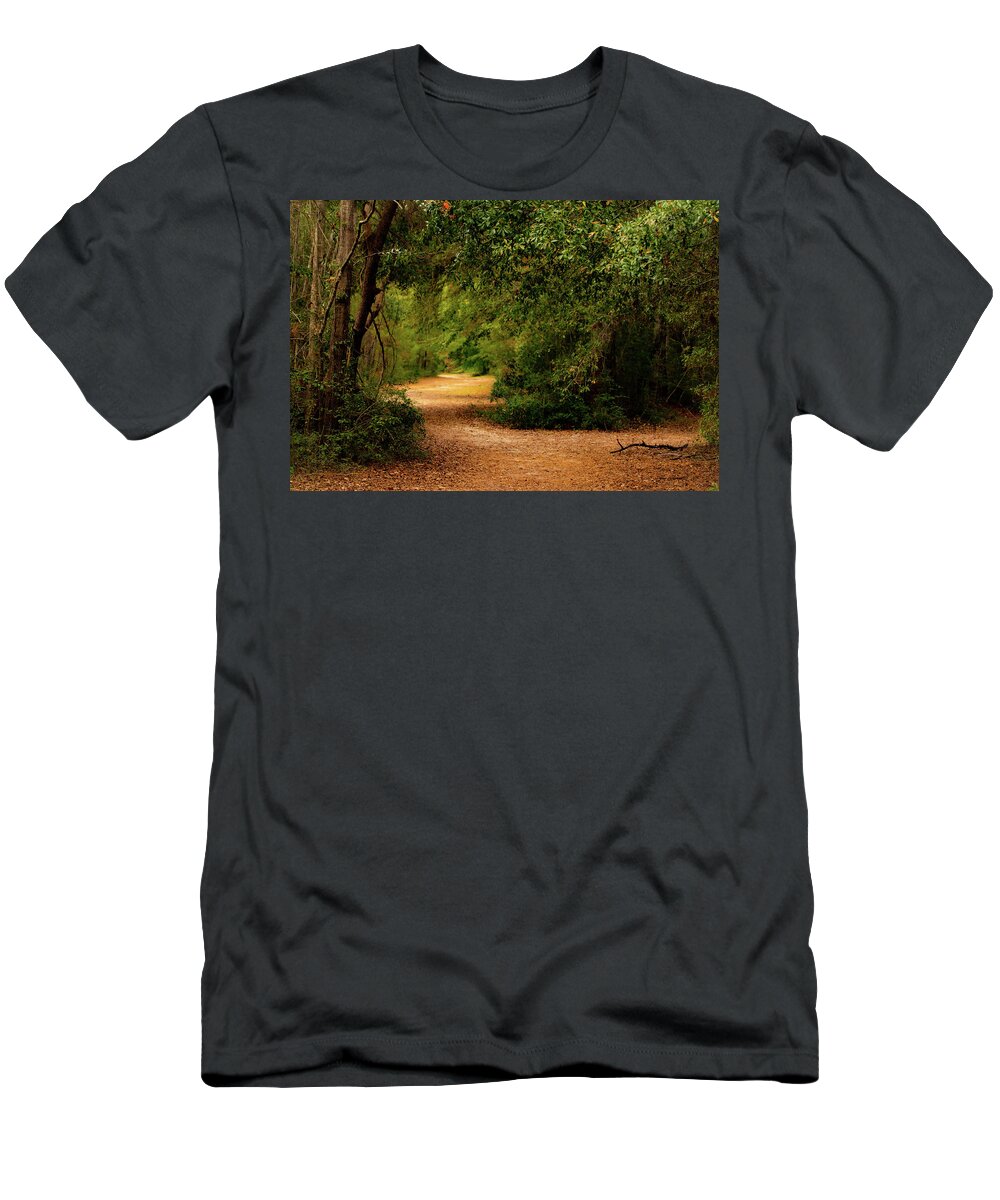 Scotts Hill T-Shirt featuring the photograph Through the forest by Sand Catcher