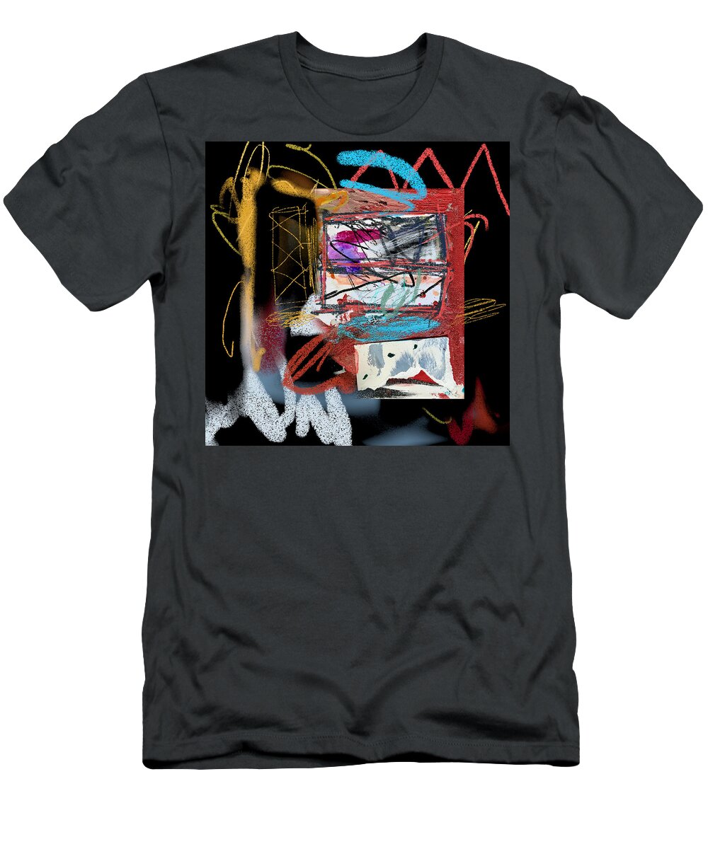 Abstract T-Shirt featuring the digital art Thunder in the Night by Janis Kirstein