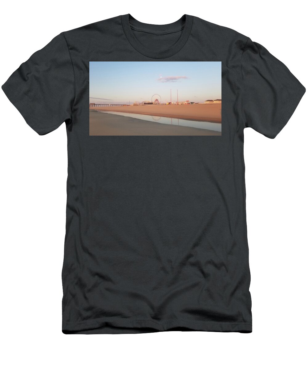 Beach T-Shirt featuring the photograph Tidal Pool Big Wheel Reflection by Robert Banach