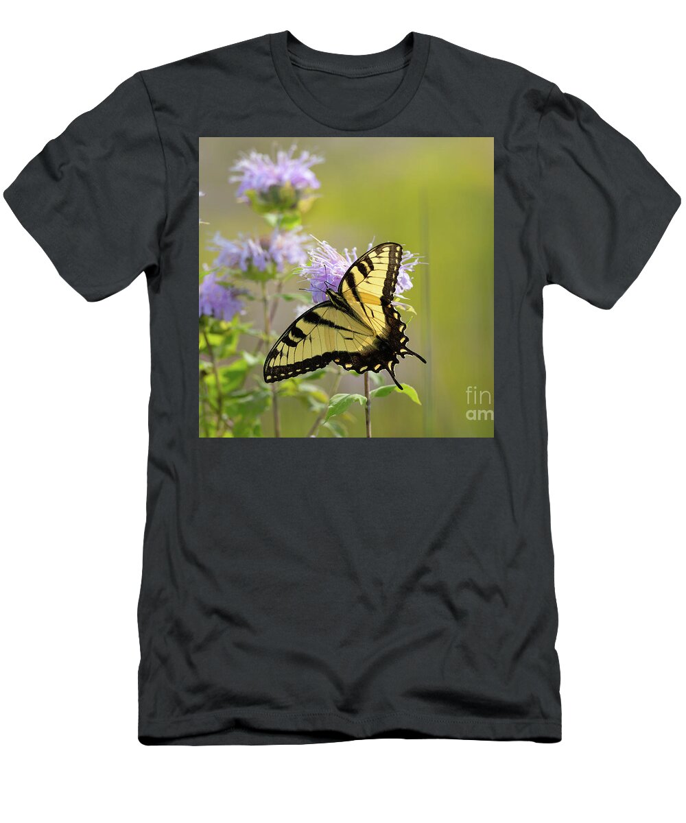 Wildflower Garden T-Shirt featuring the photograph Tiger Swallowtail - Butterflies by Rehna George