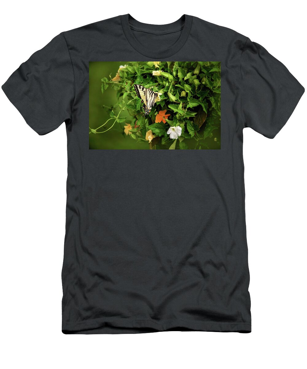 Butterfly Photography T-Shirt featuring the photograph Tiger Swallowtail Butterfly Photograph by Gwen Gibson
