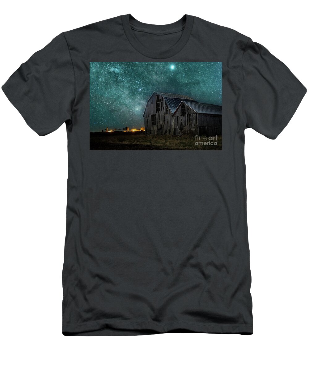 Barn T-Shirt featuring the photograph Time takes everything 1 by Eric Curtin