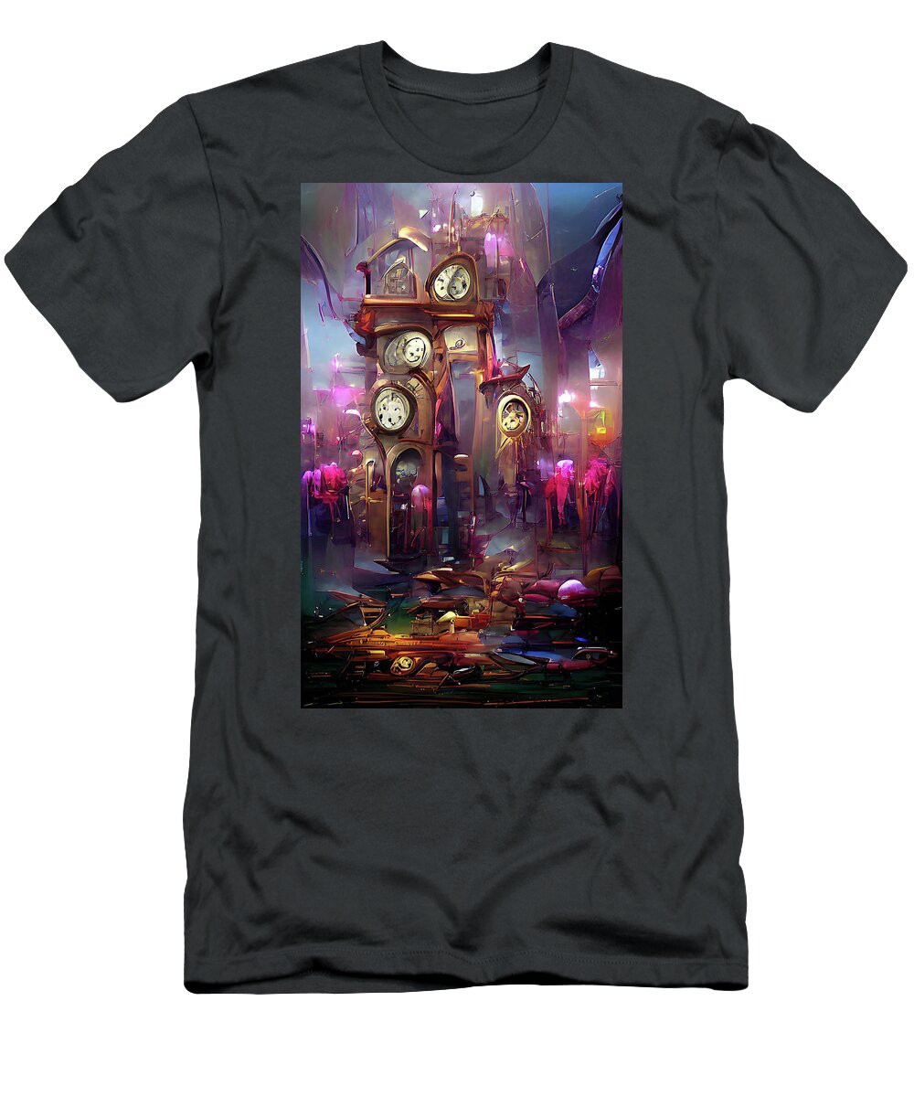 Richard Reeve T-Shirt featuring the digital art Timekeeper by Richard Reeve