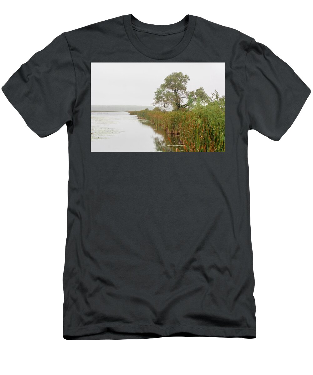Tiny Marsh T-Shirt featuring the photograph Tiny Marsh Water. by James Canning