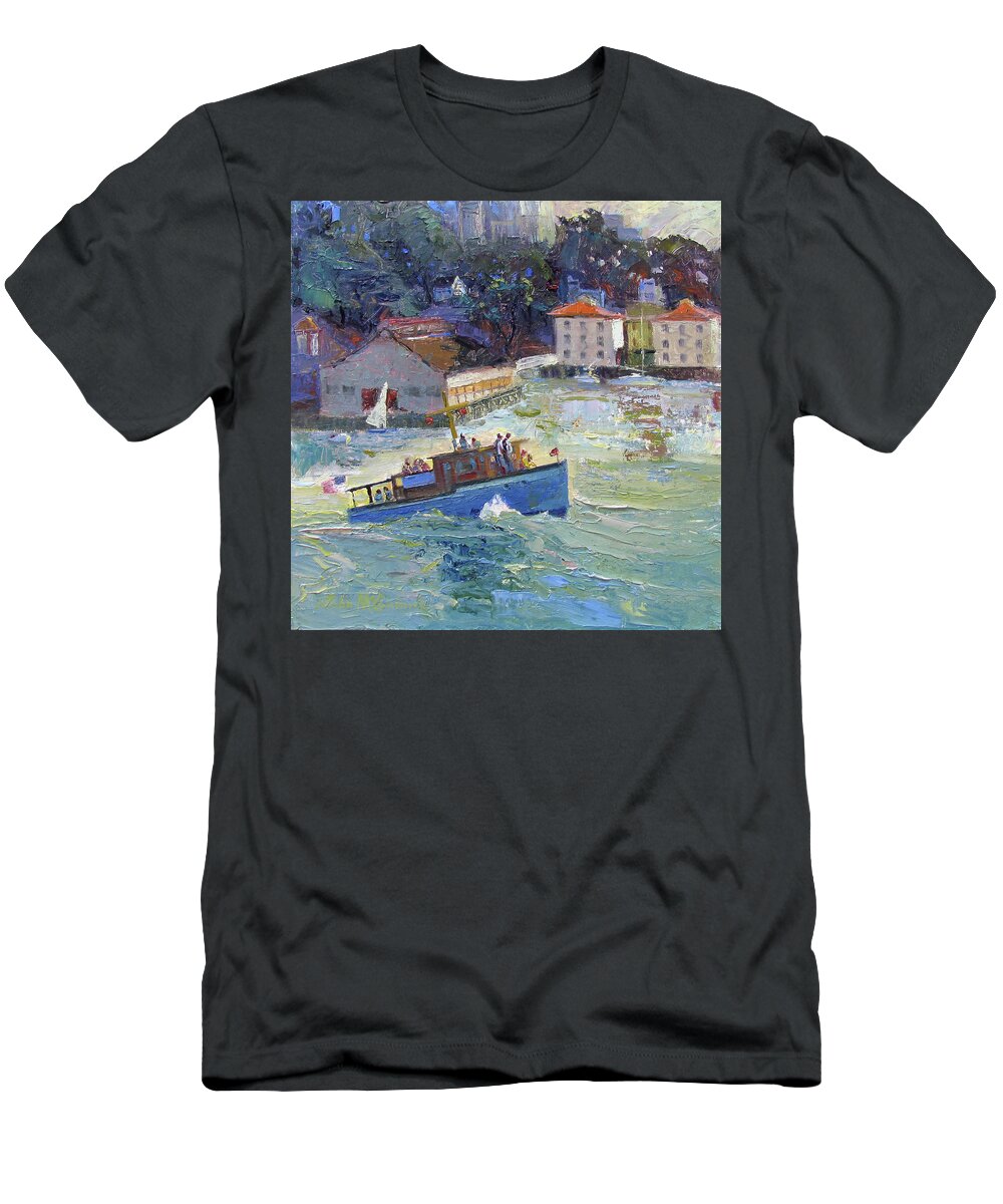 Golden Gate T-Shirt featuring the painting To the Gate and Back by John McCormick