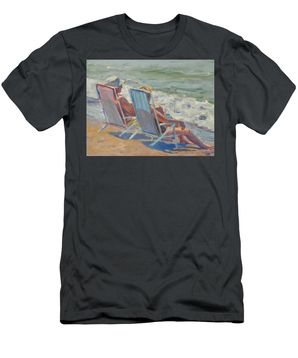 Nature T-Shirt featuring the painting Toes in the Water by Michael Camp