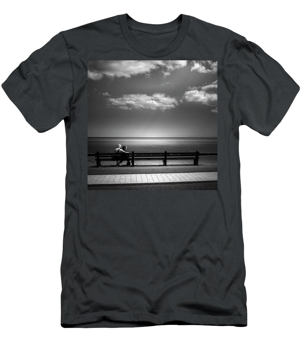 Black And White T-Shirt featuring the photograph Together by S J Bryant