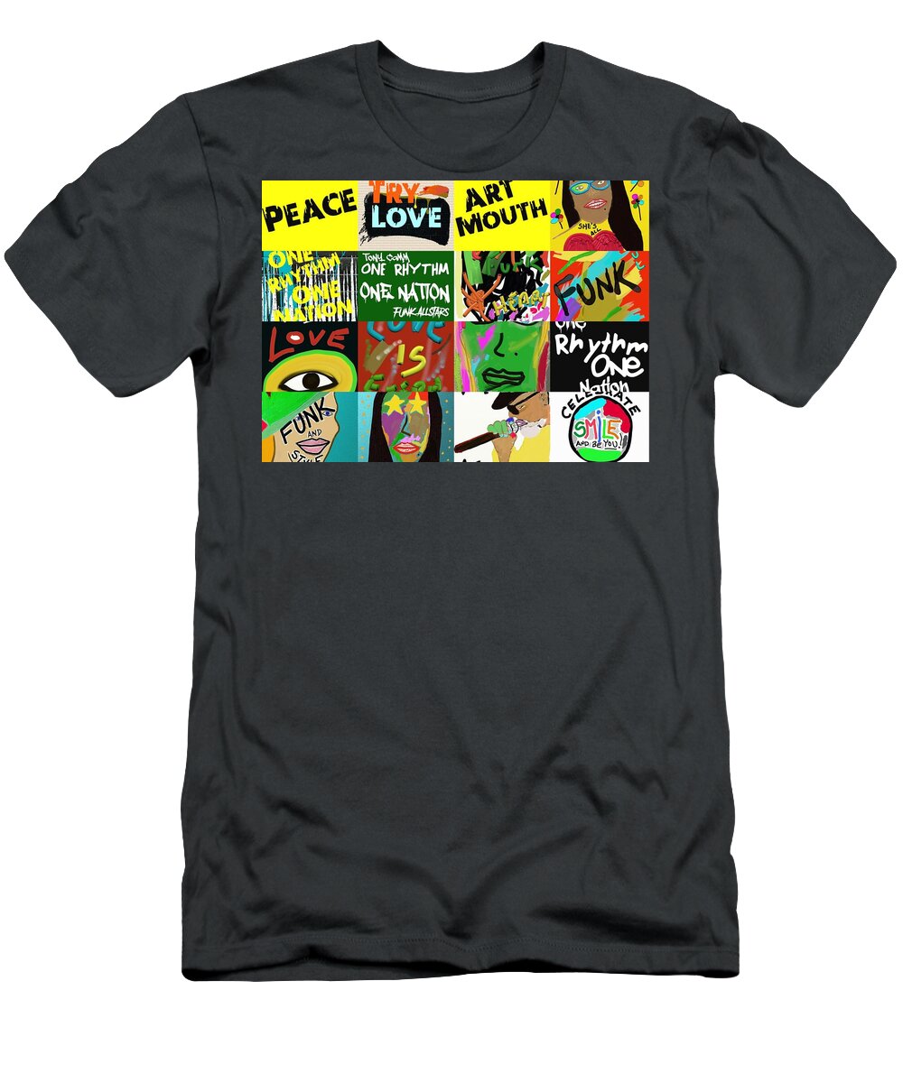 Art T-Shirt featuring the digital art Tony Art Collage by ToNY CaMM
