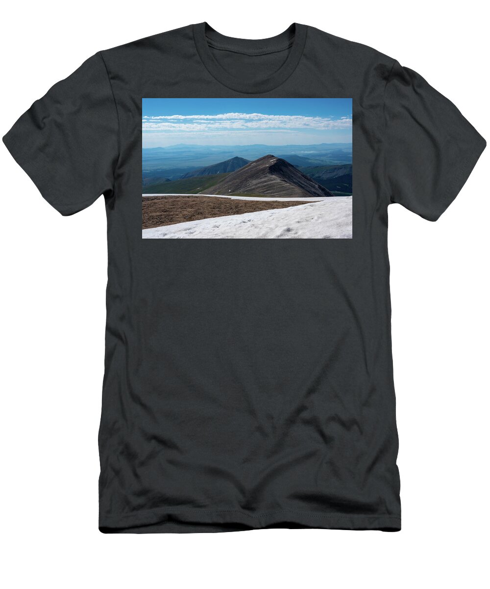No People T-Shirt featuring the photograph Top of a 14er by Nathan Wasylewski
