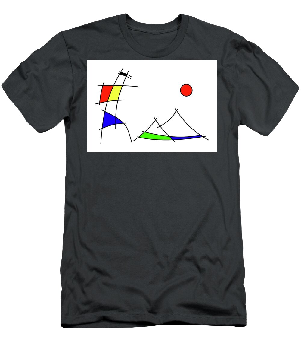 Tourist T-Shirt featuring the digital art Tourist by Pal Szeplaky