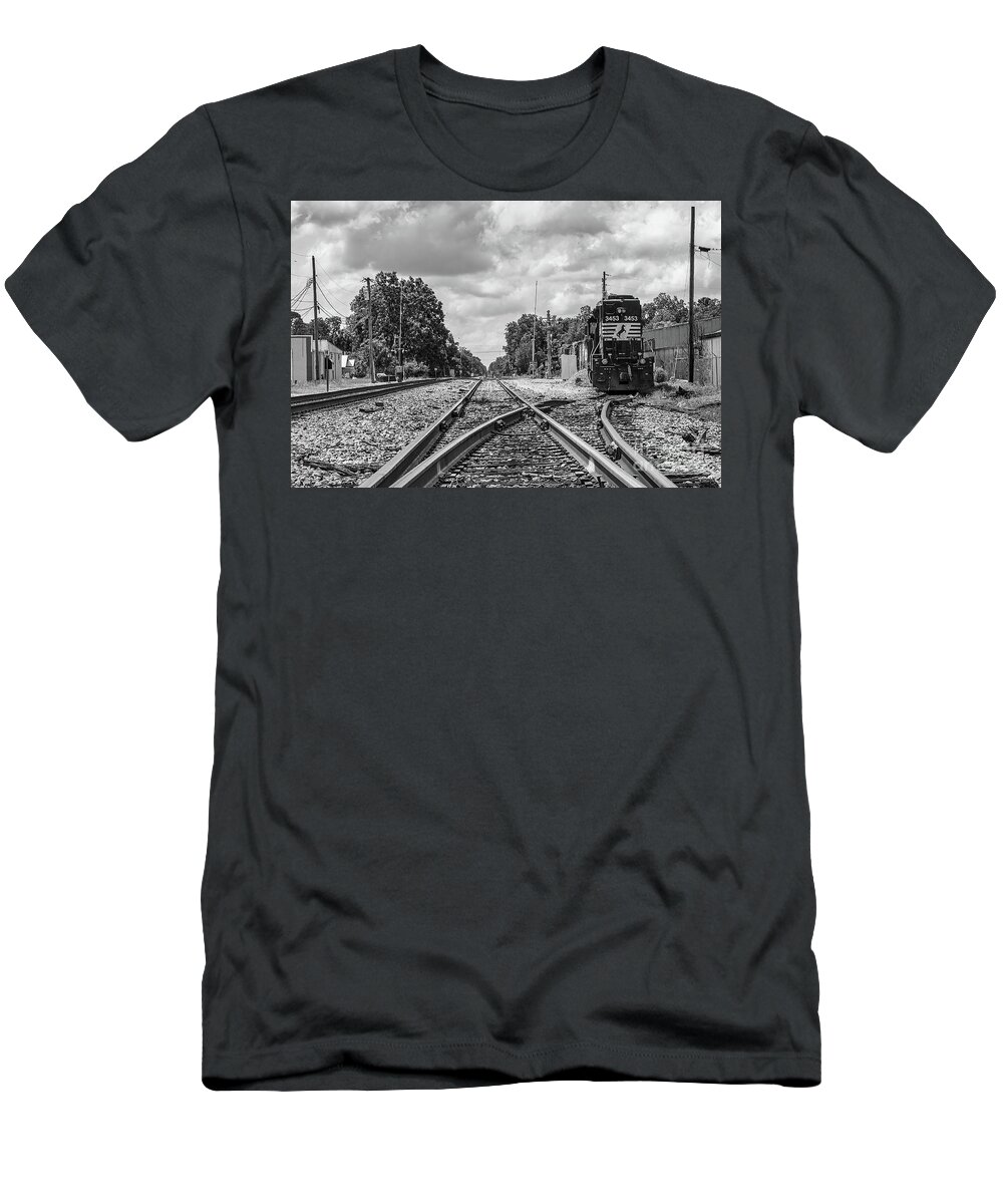 Railroads T-Shirt featuring the photograph Tracks by DB Hayes