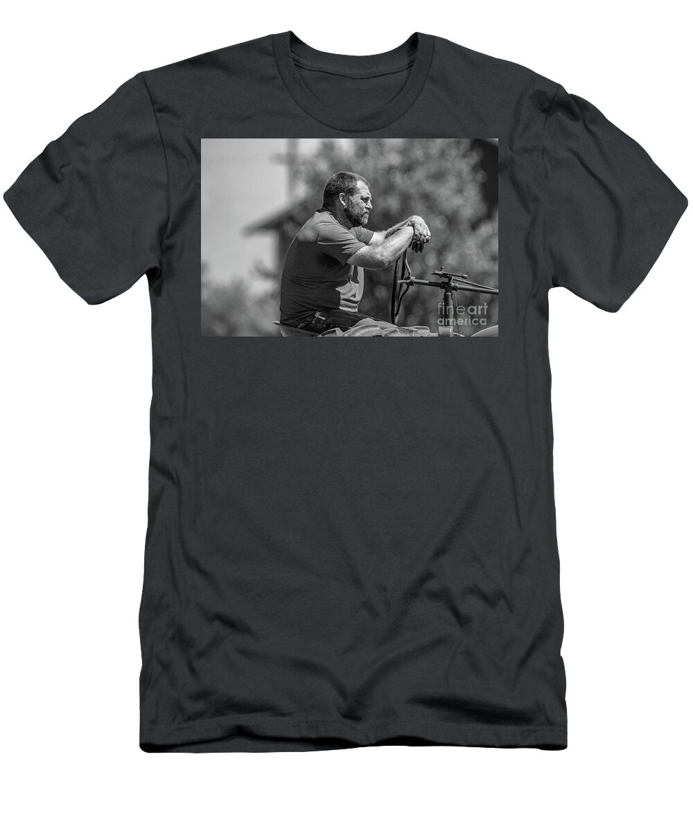 Tractor Pulling T-Shirt featuring the photograph Tractor Pulling - 7 by David Bearden