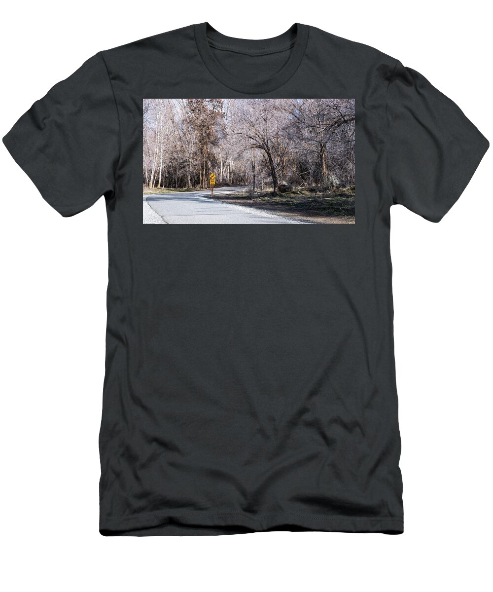 Trail North At 19 Street T-Shirt featuring the photograph Trail North at 19 Street by Tom Cochran