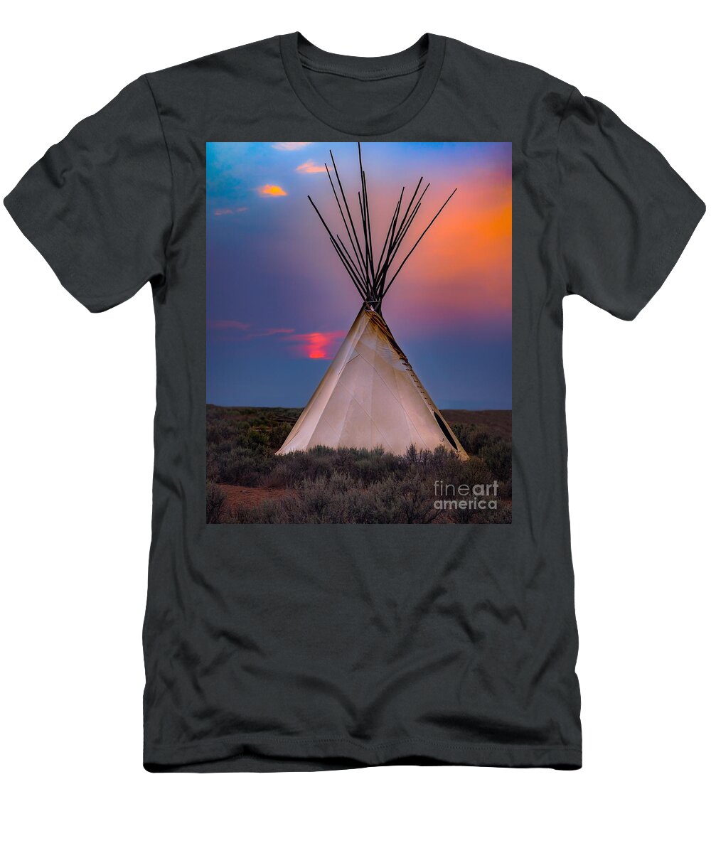 Taos T-Shirt featuring the photograph Tranquility from Northern NM by Elijah Rael