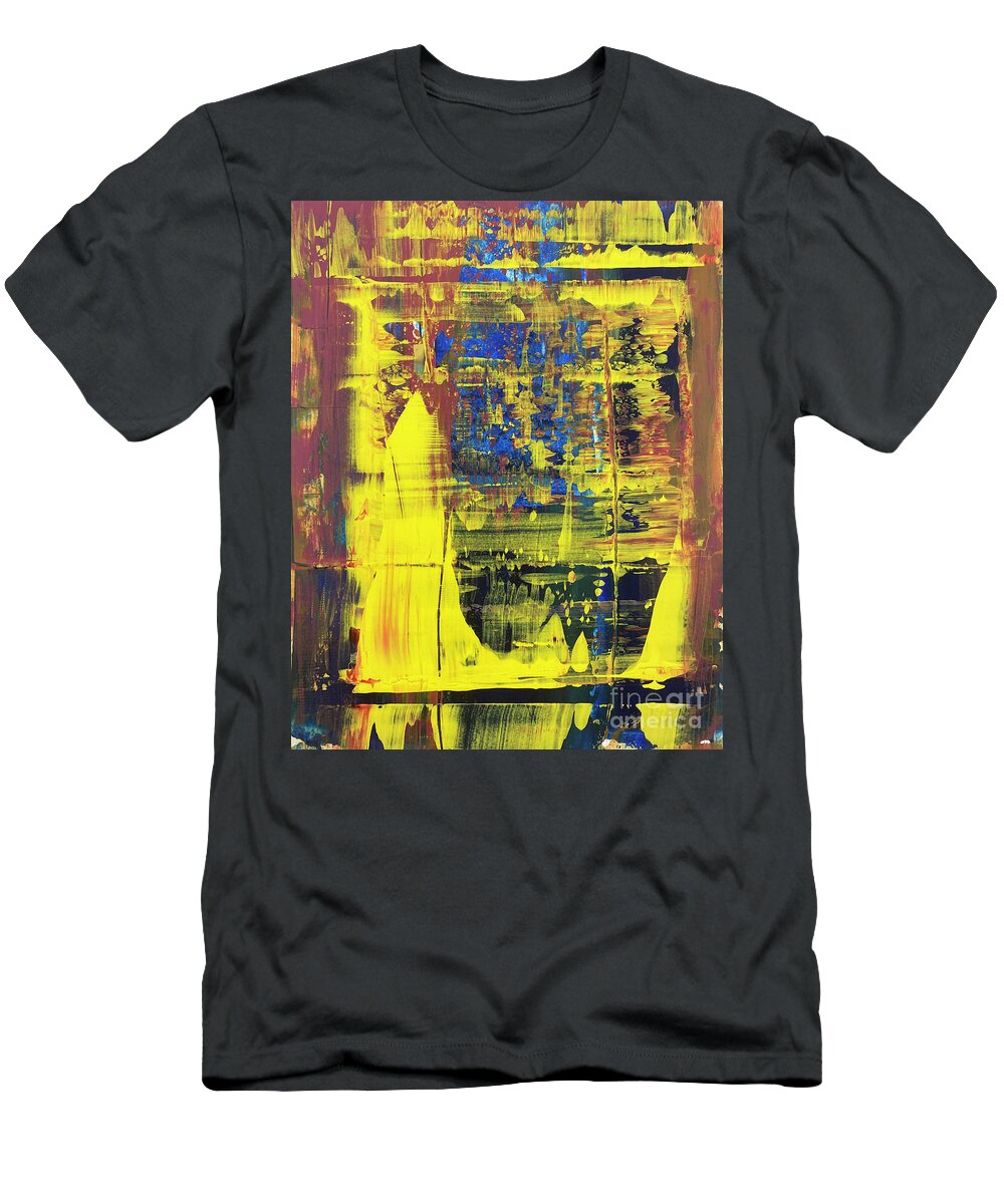 Shostakovich T-Shirt featuring the painting Translation No 3 of Op 87 Prelude no22 in G minor Moderato non troppo by D Shostakovich by Shany Porras Art