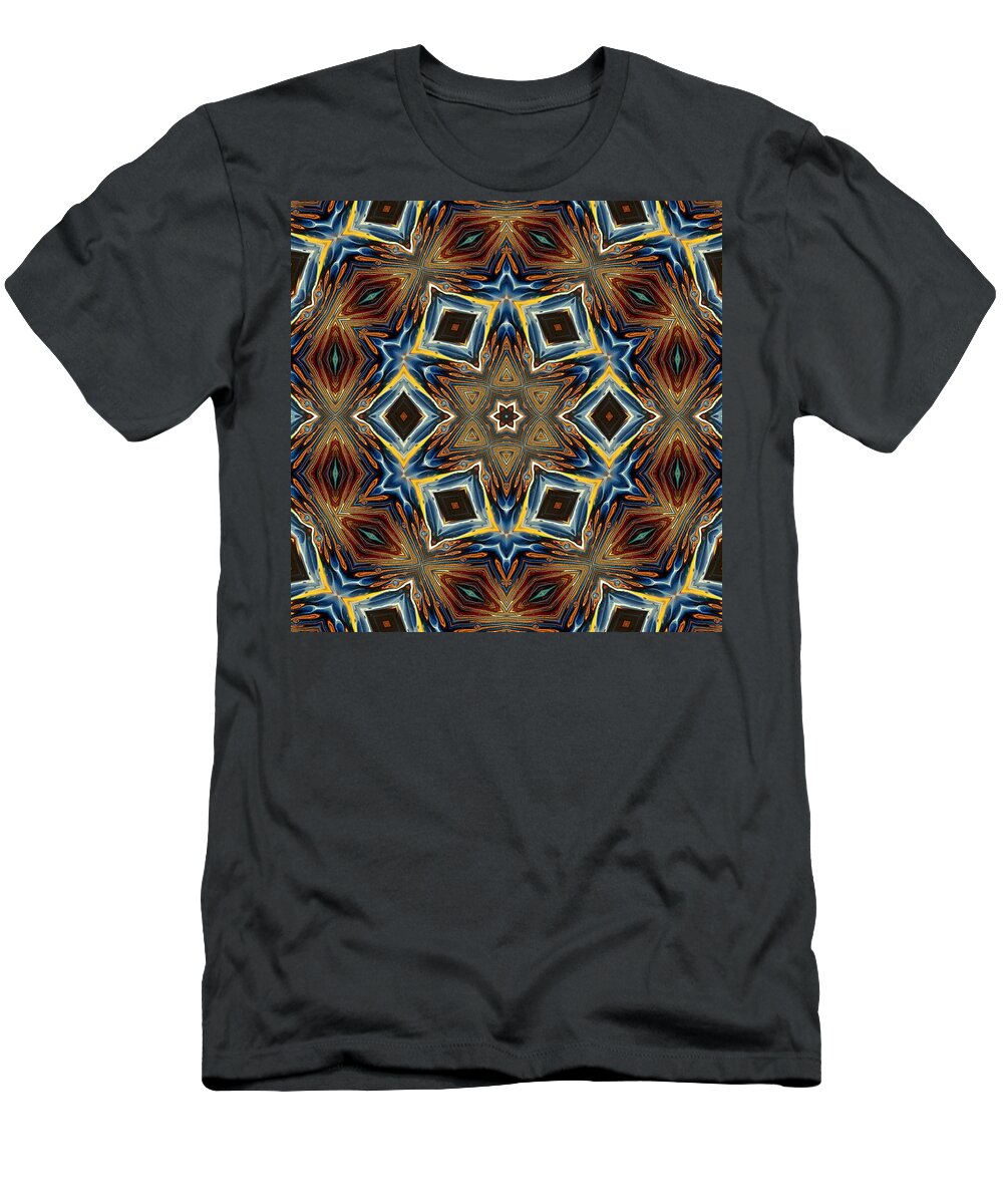 Pouring T-Shirt featuring the digital art Travel Through Time - Kaleidoscope1 by Themayart