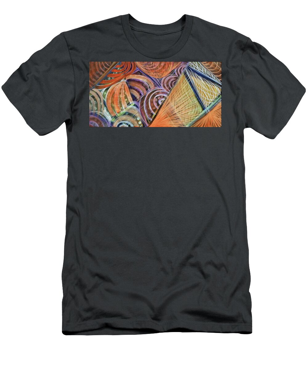Abstract T-Shirt featuring the painting Traveling Through by Jackie Ryan