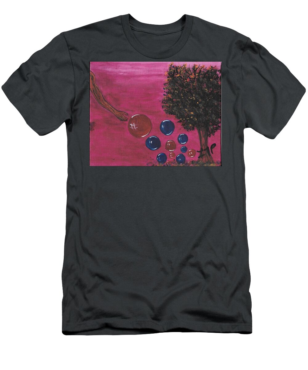 Trees T-Shirt featuring the painting Tree of Life by Esoteric Gardens KN