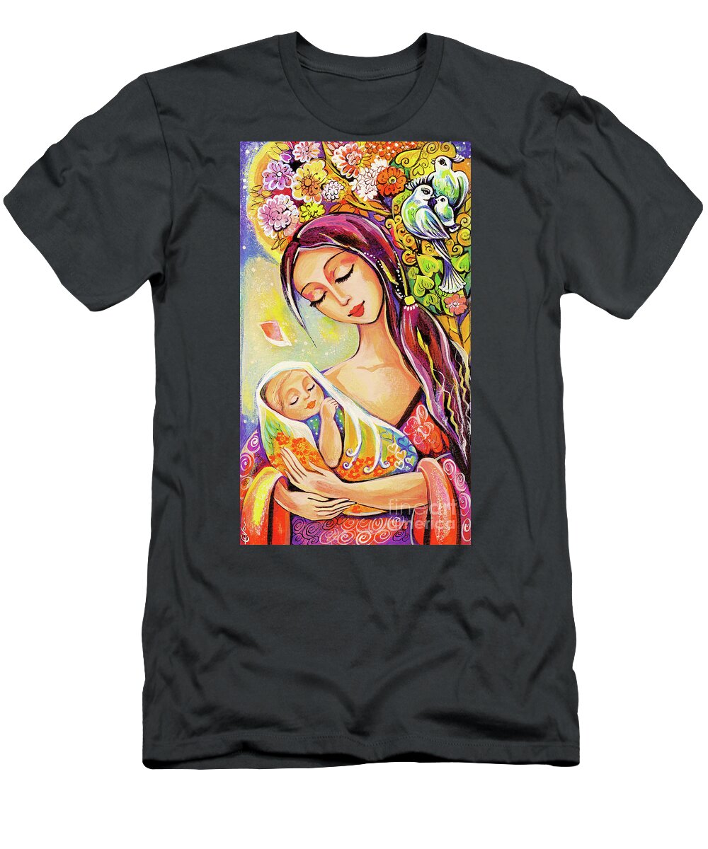 Mother And Child T-Shirt featuring the painting Tree of Life by Eva Campbell