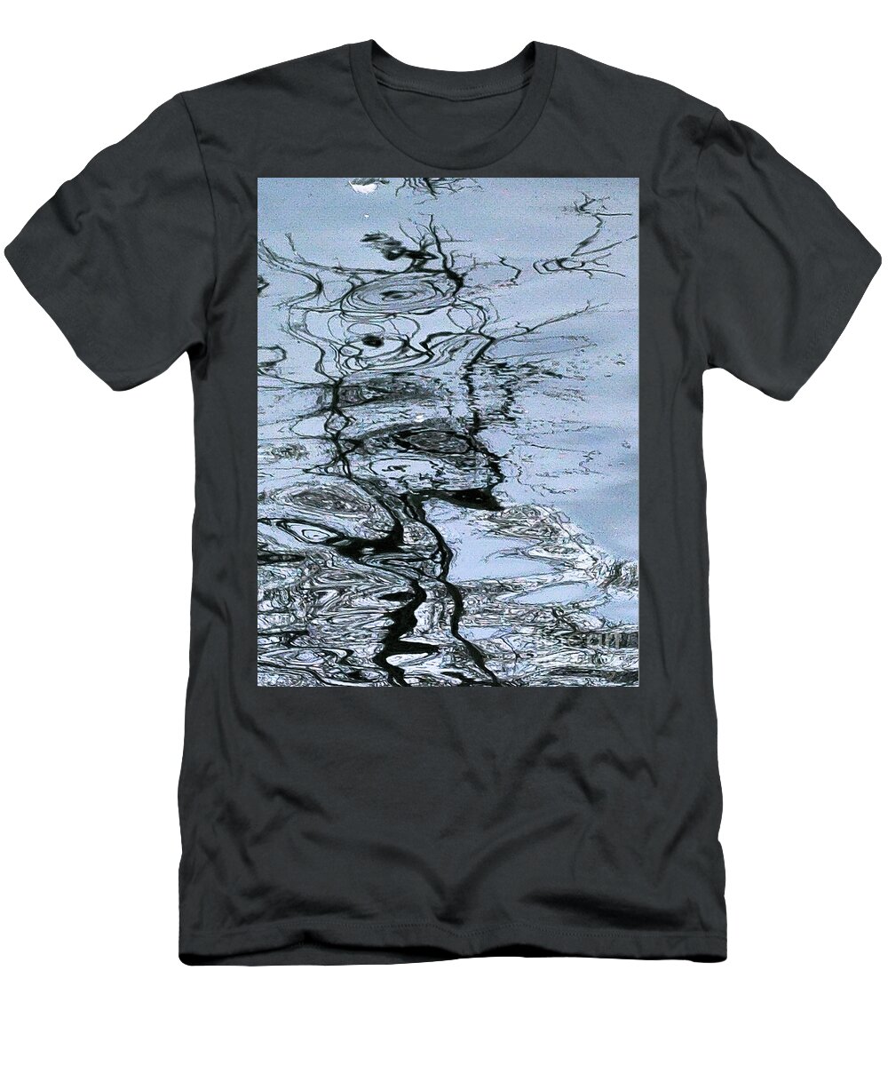 Water T-Shirt featuring the photograph Tree Reflection Distorted by Kae Cheatham