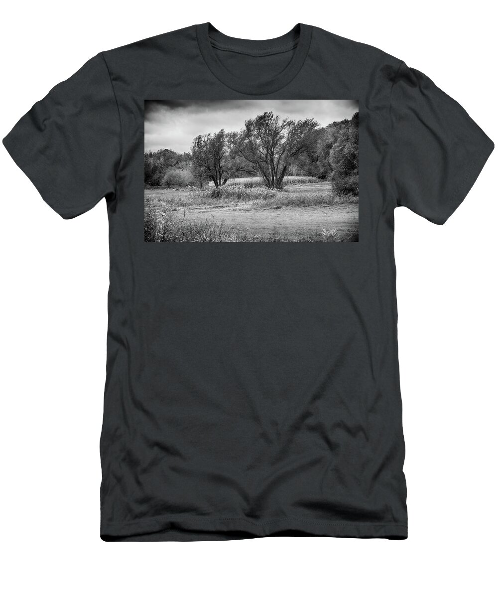 Trees T-Shirt featuring the photograph Trees in a Farmers Field by Alan Goldberg