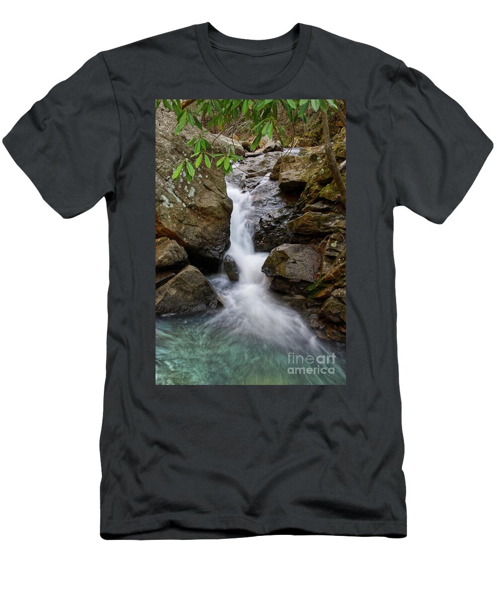Triple Falls T-Shirt featuring the photograph Triple Falls On Bruce Creek 21 by Phil Perkins