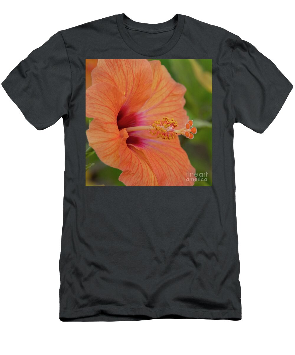Hawaii T-Shirt featuring the photograph Tropical Hibiscus by Nancy Gleason