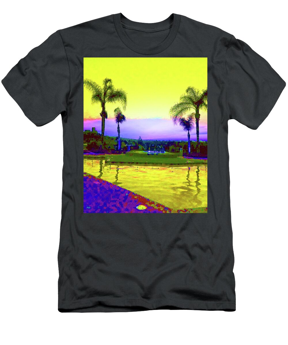 Los Angeles T-Shirt featuring the photograph Tropical Pool by Andrew Lawrence
