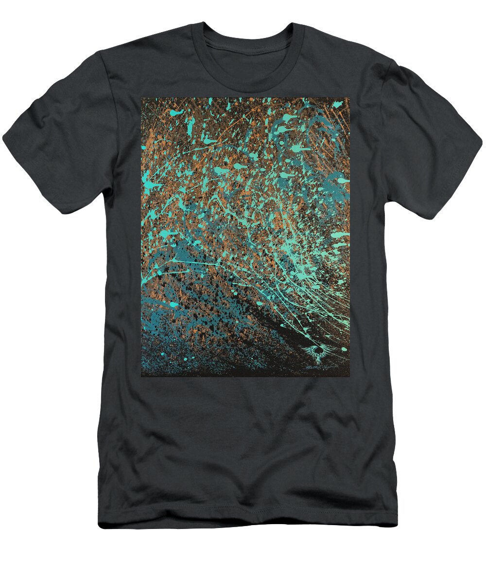 Abstract T-Shirt featuring the painting Tsunami by Heather Meglasson Impact Artist