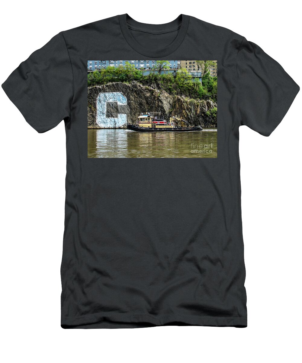 Columbia C T-Shirt featuring the photograph Tugboat by Cole Thompson