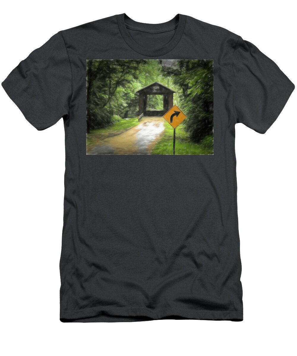  T-Shirt featuring the photograph Turn Right by Jack Wilson