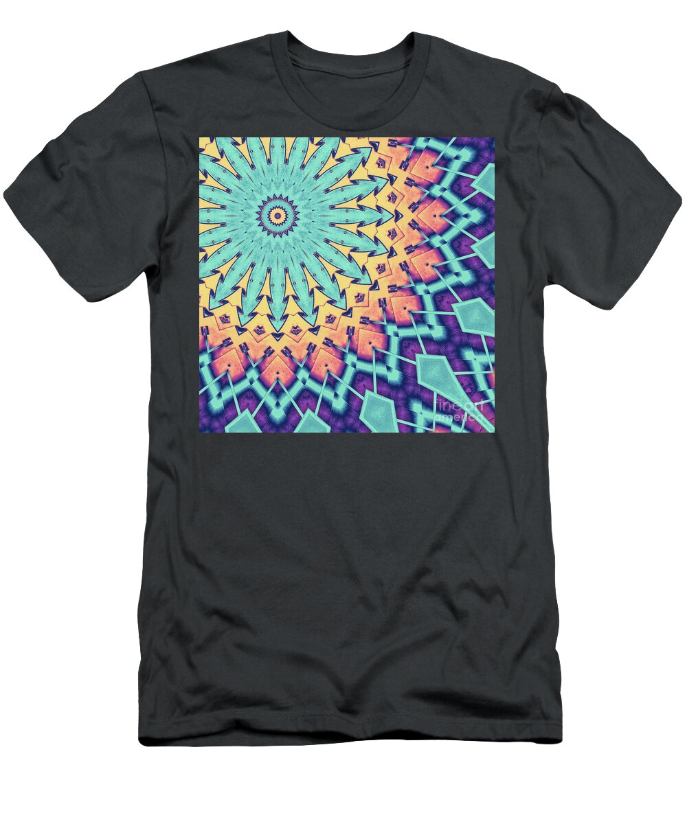 Turquoise T-Shirt featuring the digital art Turquoise Abstract by Phil Perkins