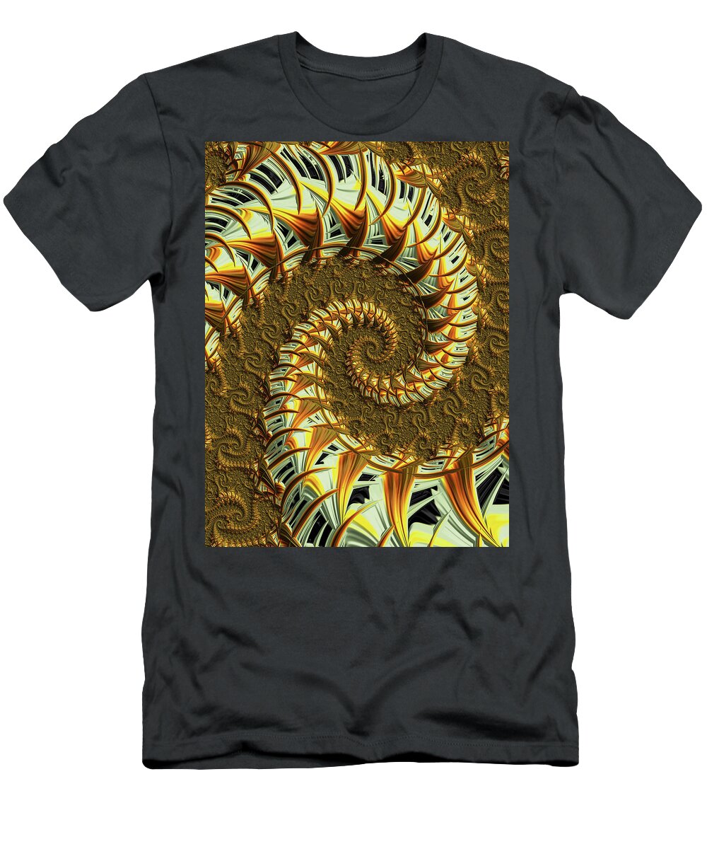 Abstract T-Shirt featuring the digital art Twisted Tails by Manpreet Sokhi