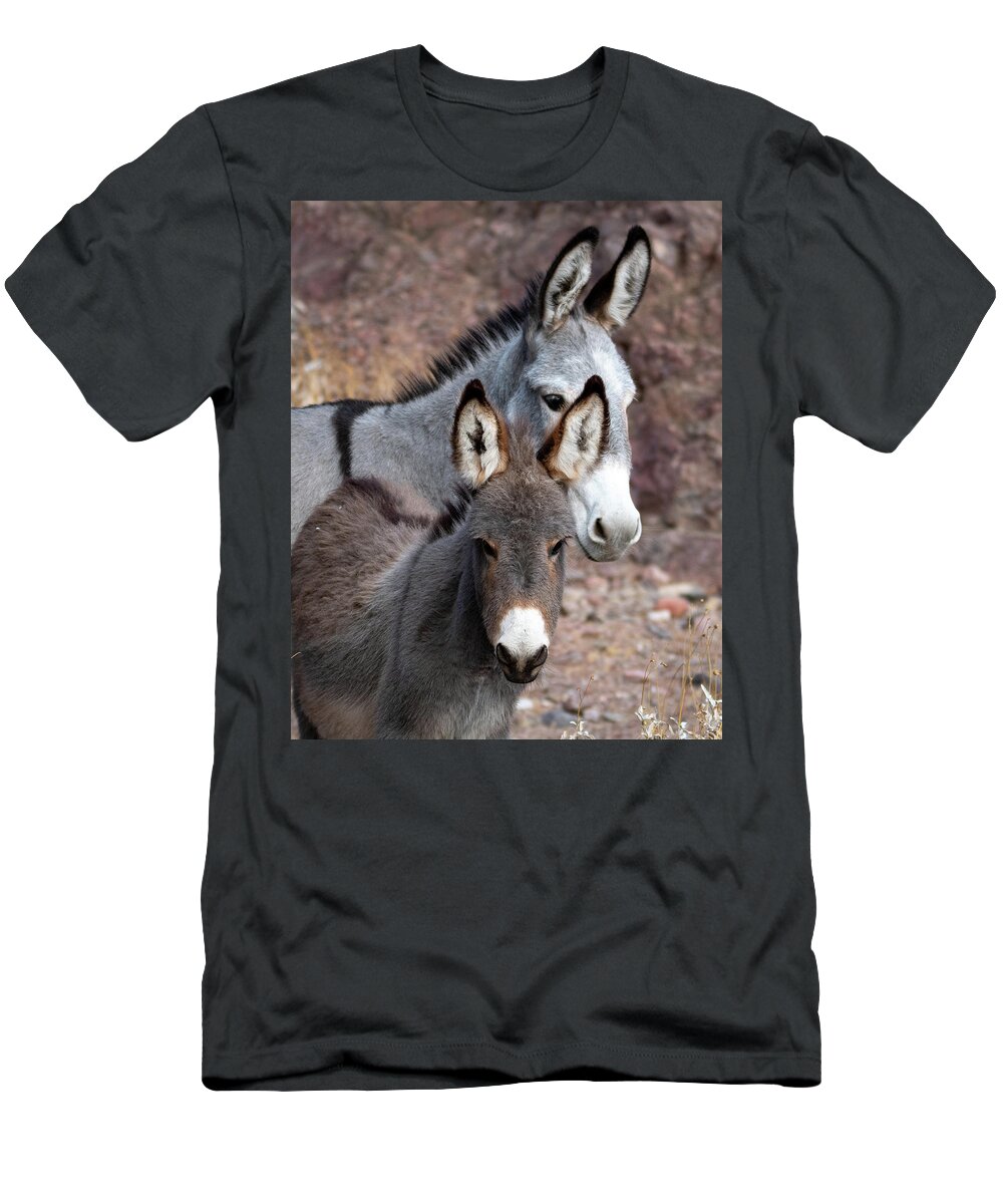 Burro T-Shirt featuring the photograph Two Cuties by Mary Hone