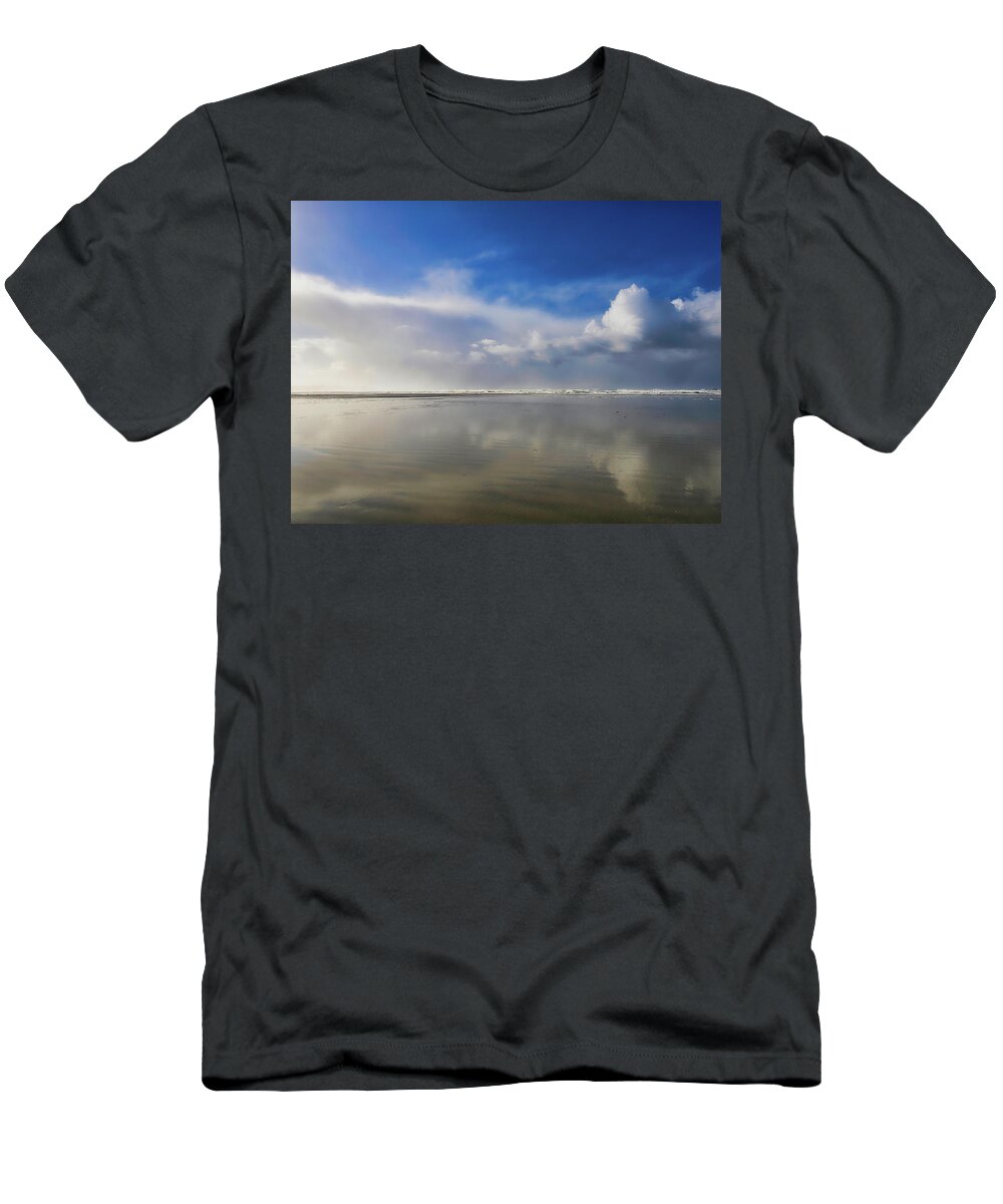 Tofino T-Shirt featuring the photograph Two Views Of Comber's Beach by Allan Van Gasbeck