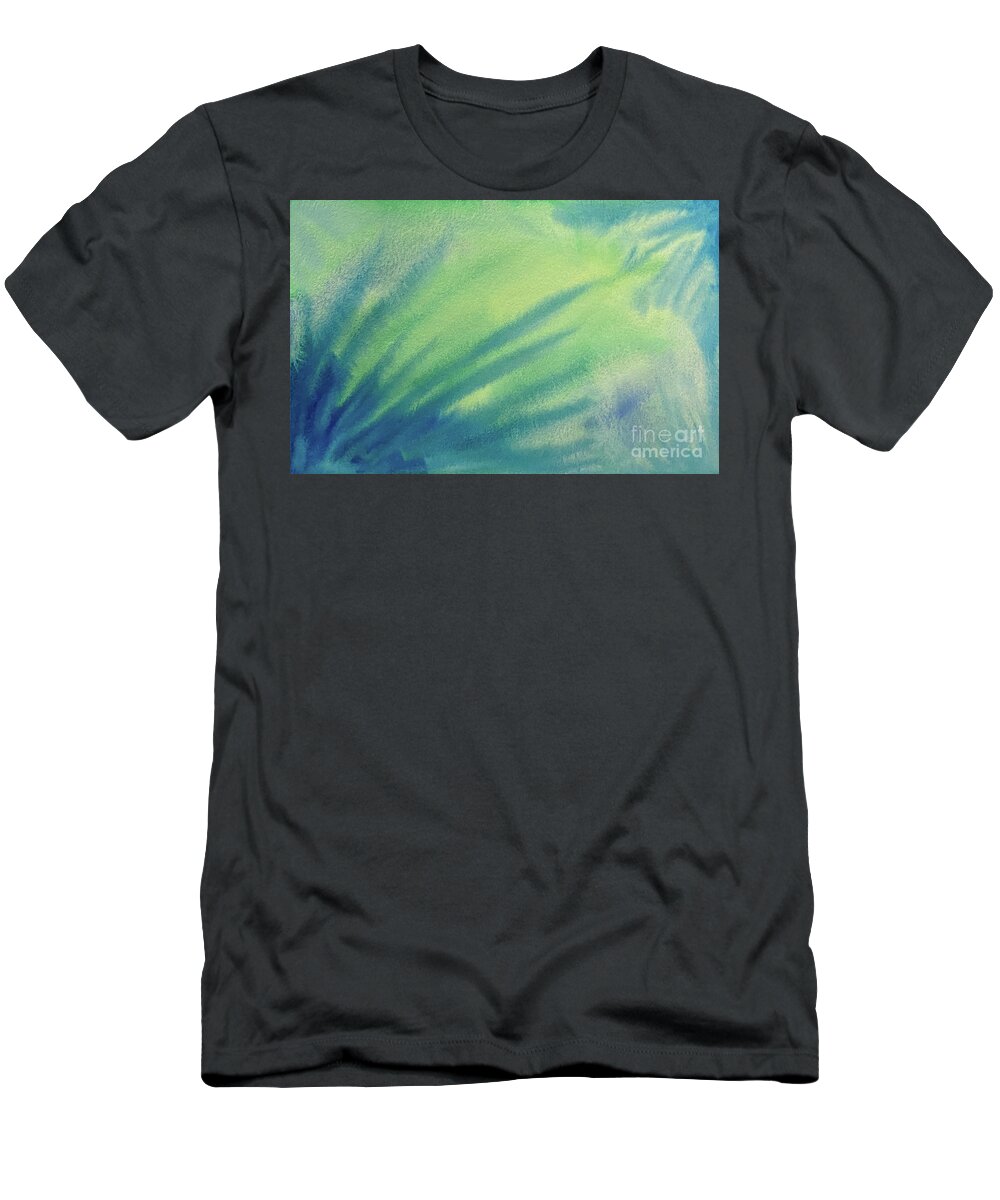 Abstract T-Shirt featuring the painting Under Sea Abstract by Lisa Neuman