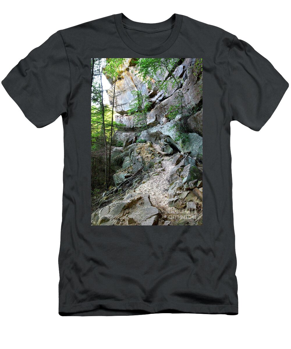 Pogue Creek Canyon T-Shirt featuring the photograph Unnamed Rock Face 7 by Phil Perkins