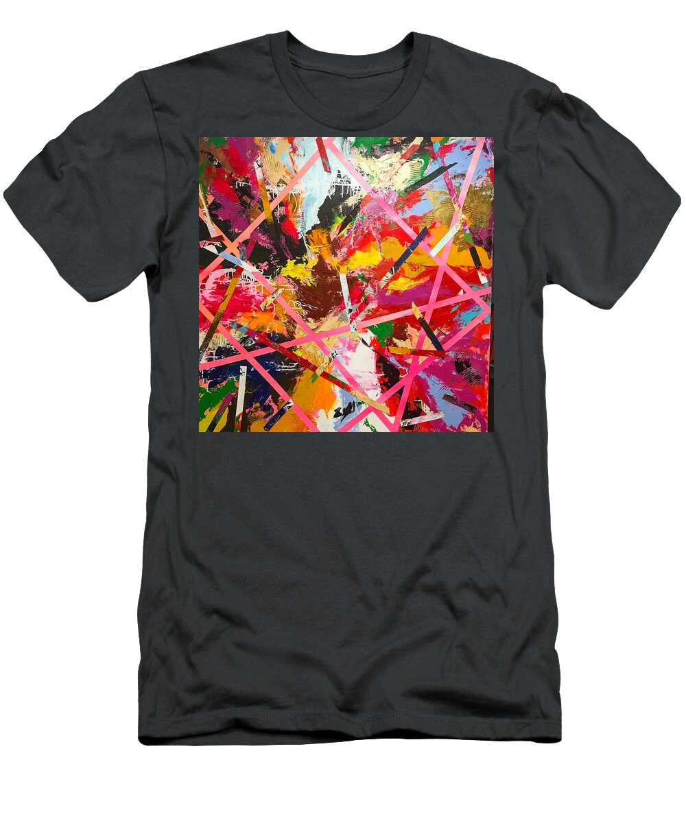 #abstractexpressionism #acrylicpainting #juliusdewitthannah # T-Shirt featuring the painting Untitled by Julius Hannah