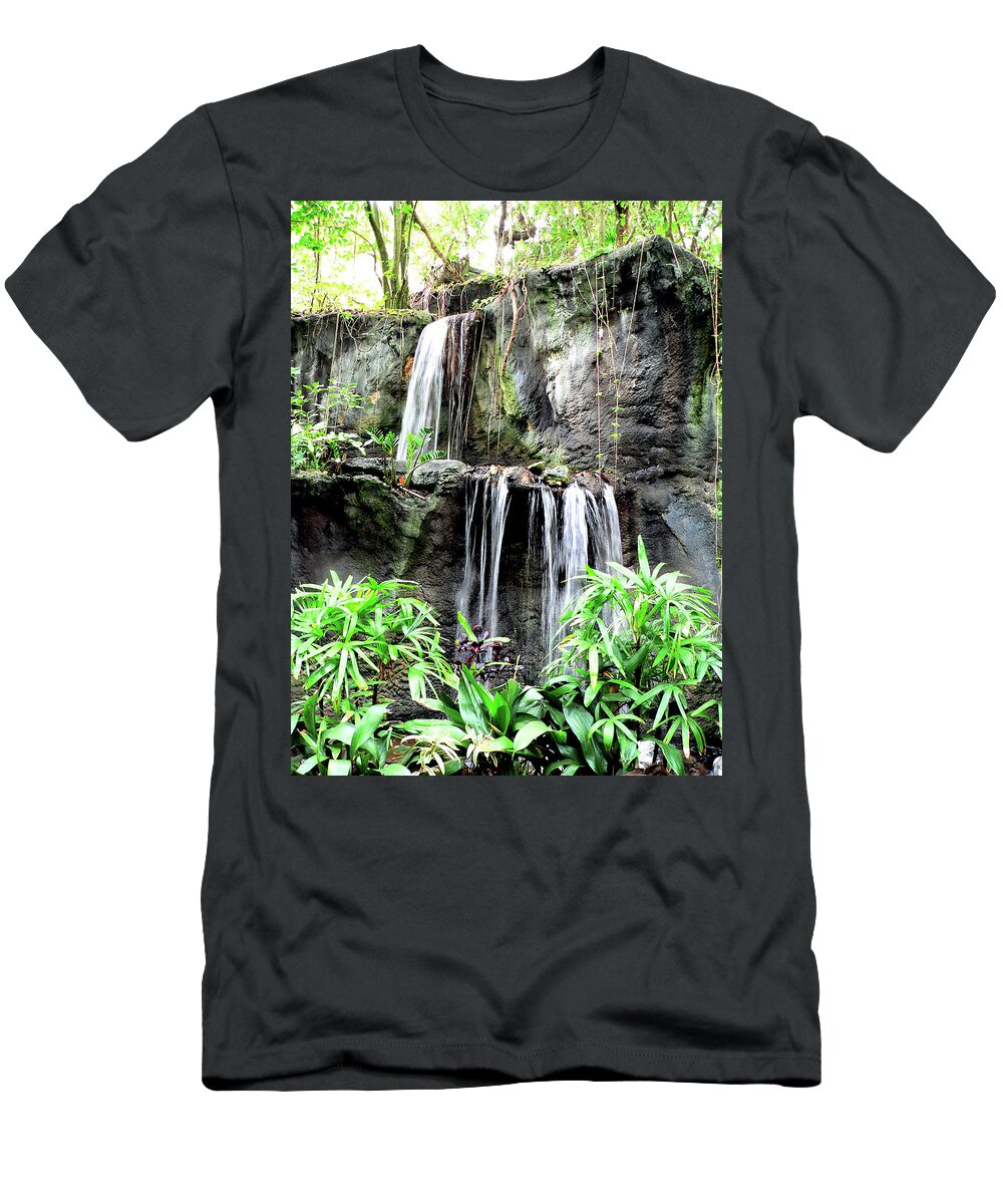 Waterfall T-Shirt featuring the photograph Unusual Waterfall by Rosalie Scanlon