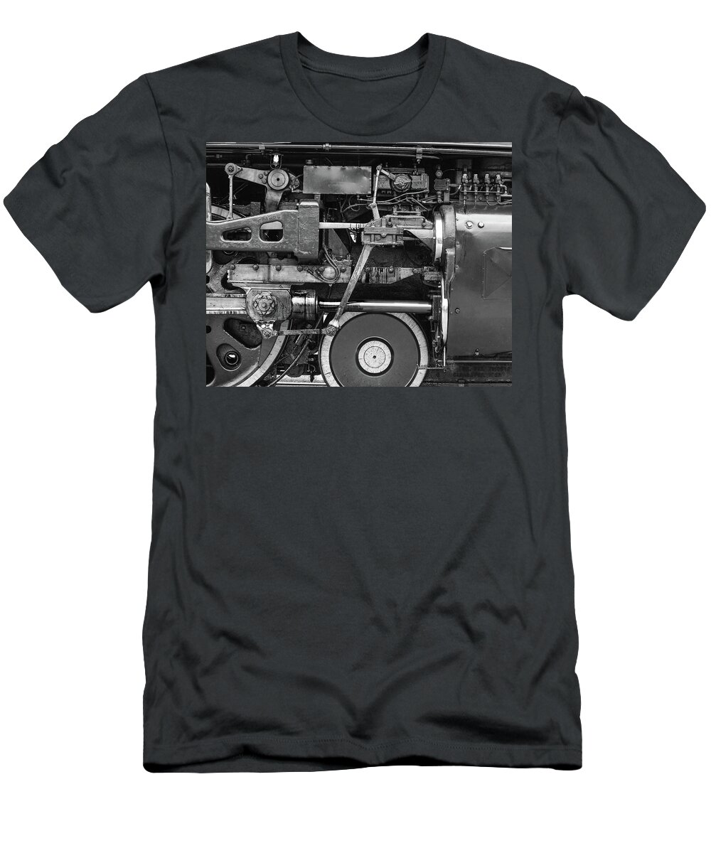 Train T-Shirt featuring the photograph UP-844 drivers by Jim Mathis