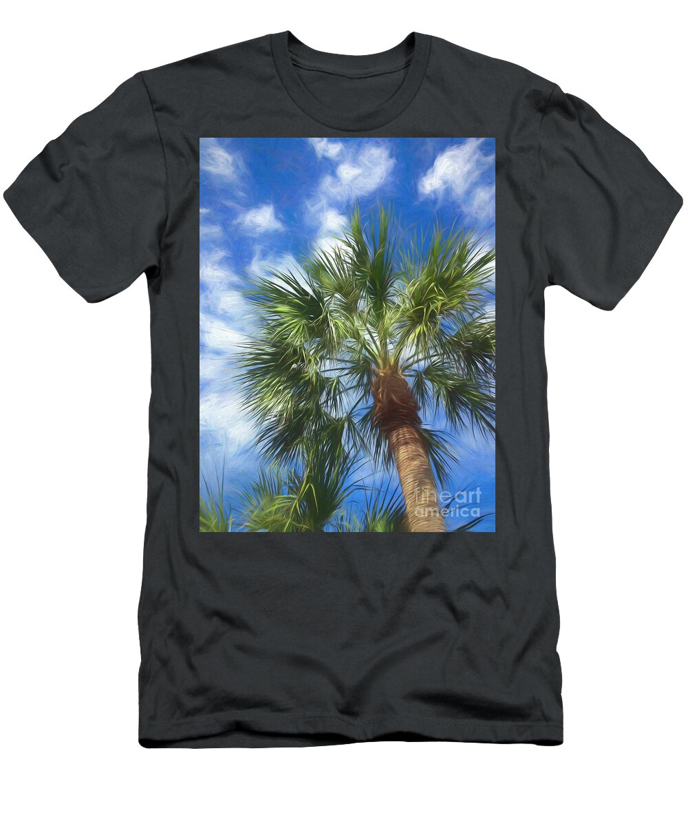 Palm Trees T-Shirt featuring the photograph Up in the Air by Xine Segalas