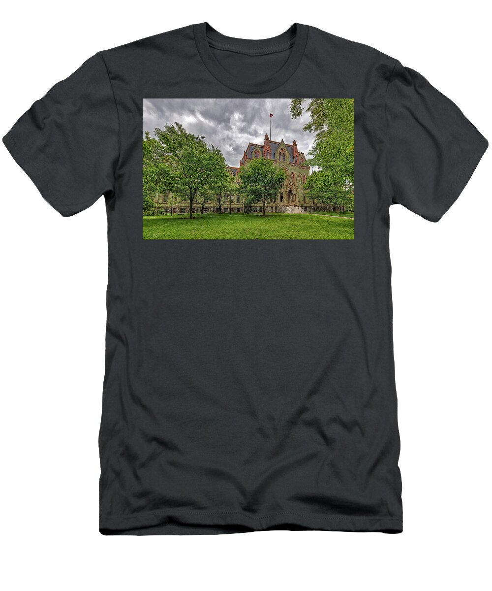 University Of Pennsylvania T-Shirt featuring the photograph UPenn College Hall by Susan Candelario